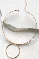 Lulus With This Ring Gold Choker Necklace