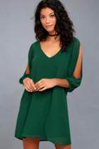Shifting Dears Forest Green Long Sleeve Dress | Lulus