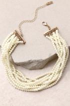 Lulus | Get Glam Gold And Pearl Choker Necklace | White