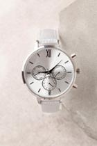 Lulus | Time To Go Silver Leather Watch