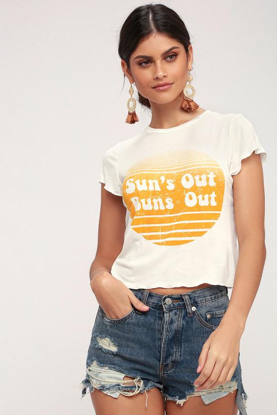 Sage The Label Sun Your Buns White Tee | Lulus