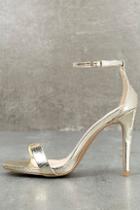 Qupid All-star Cast Champagne Ankle Strap Heels