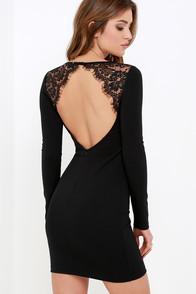 Lulu*s Tallest Tower Black Lace Bodycon Dress