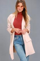 Dee Elly Keep Me Warm Blush Pink Knit Cardigan