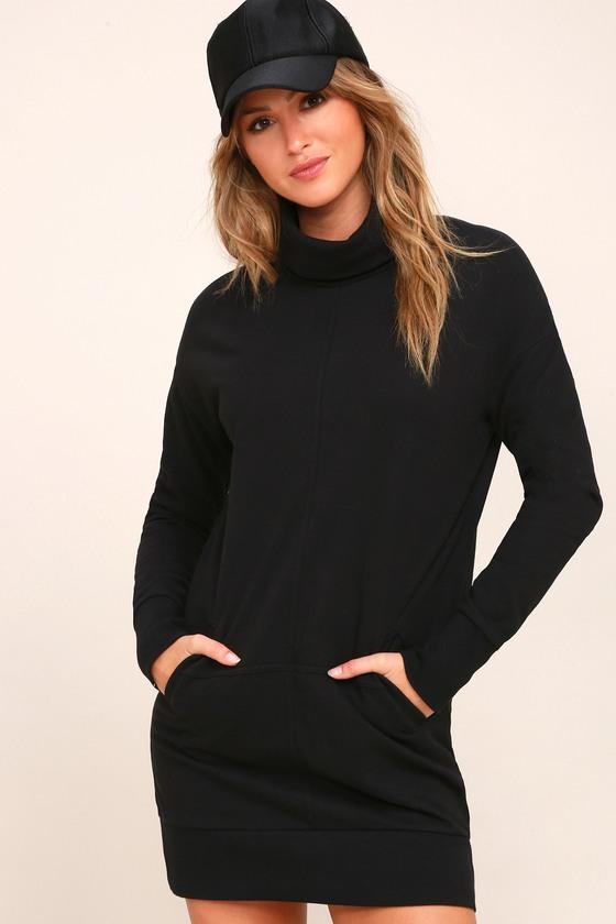 Rd Style | Langley Black Turtleneck Sweater Dress | Size X-small | Lulus