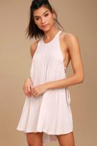 O'neill Tilly Light Beige Striped Swing Dress