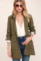 Jack By Bb Dakota Antigone Olive Green Jacket | Lulus