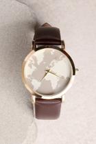 Lulus Around The World Gold And Brown Watch