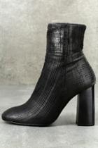 Free People | Nolita Black Leather Mid-calf Booties | Size 38/7.5 | Lulus