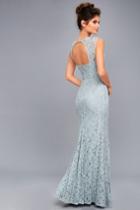 Rosetta Slate Blue Lace Maxi Dress | Lulus
