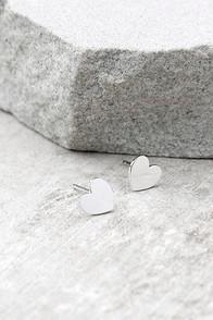 Lulus Heart's Desire Silver Earrings