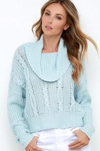 Somedays Lovin' Ralphie Light Blue Crop Sweater