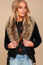 Lulus | Oksana Brown Faux Fur Scarf | 100% Polyester