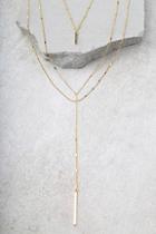Lulus Ardent Gold Layered Necklace