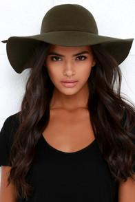 Dynamic Asia Cascade Effect Olive Green Floppy Hat