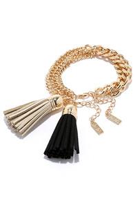 Lulu*s La Vie Fab Beige And Black Bracelet Set