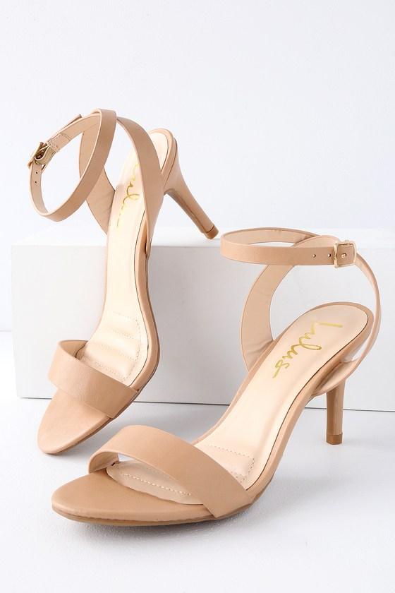 Hunter Natural Ankle Strap Heels | Lulus