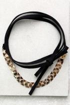 Lulus Perpetual Bliss Black And Gold Wrap Necklace