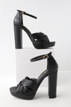 Sivan Black Platform Ankle Strap Heels | Lulus
