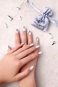 Static Nails Gunmetal Edit Chrome All In One Pop-on Manicure Kit