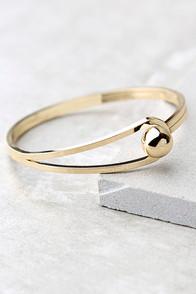Lulus Feel The Connection Gold Bracelet