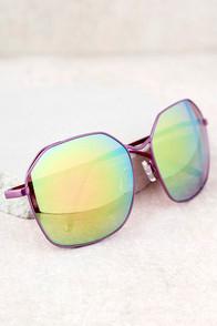 Perverse Voyage Purple Mirrored Sunglasses