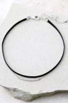 Lulus Care For You Black And Silver Layered Choker Necklace