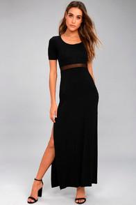 Lulus Detail Oriented Black Maxi Dress