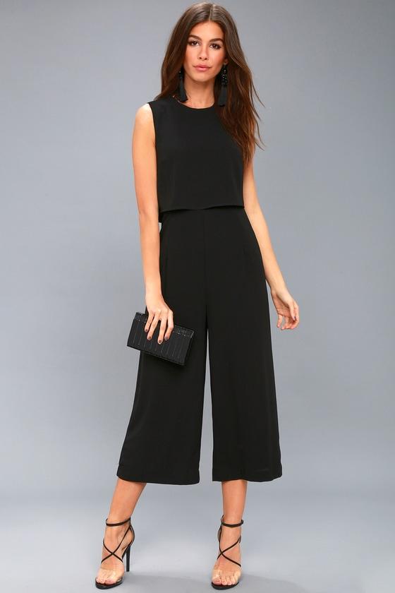 Glam-bition Black Backless Midi Jumpsuit | Lulus