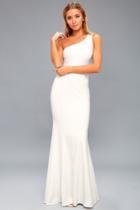 Brittany White One-shoulder Maxi Dress | Lulus