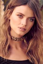 Lulus | Show Your Spots Tan Leopard Print Choker Necklace | Brown