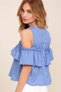 Lulus Such A Doll Periwinkle Blue Top