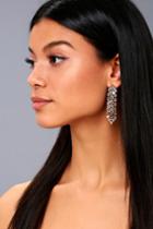Lulus | Sweet And Shimmer Gold Rhinestone Earrings