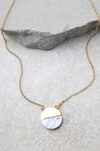 Lulus Most Modern Gold And Ivory Necklace