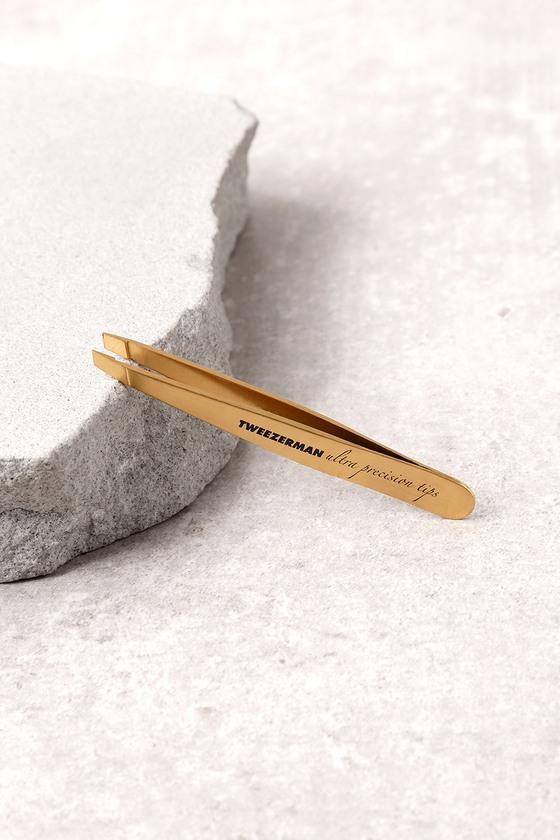 Tweezerman | Ultra Precision Gold Mini Slant Tweezer | Lulus