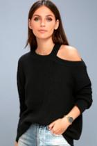 Sleigh Ride Black Cutout Sweater | Lulus
