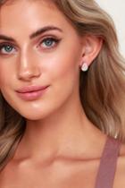 Blissful Moment Rose Gold Rhinestone Teardrop Earrings | Lulus