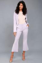 Re:named | Claudia Lavender Trouser Pants | Size Large | Purple | 100% Polyester | Lulus