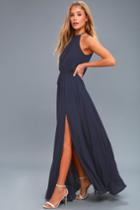 Essence Of Style Navy Blue Maxi Dress | Lulus