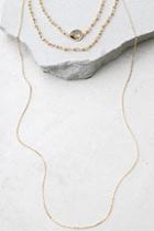 Tranloev Adore Gold And Brown Layered Necklace