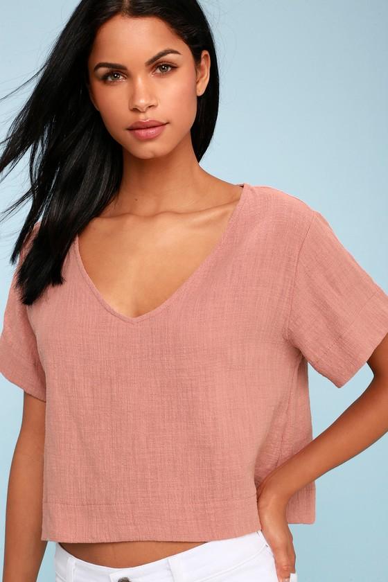 Signorina Rusty Rose Short Sleeve Top | Lulus