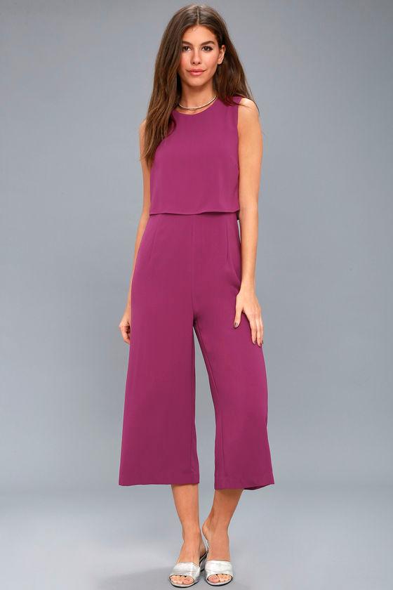 Glam-bition Magenta Backless Midi Jumpsuit | Lulus