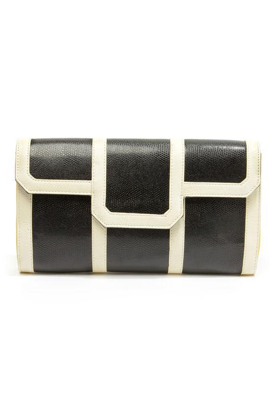 Clutch Of Class Black And Cream Clutch