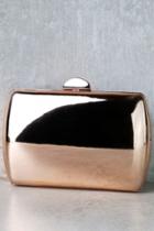 Lulus | Reflected Image Rose Gold Mirrored Clutch