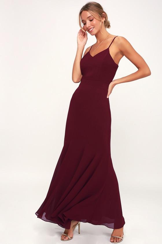 We Belong Together Burgundy Maxi Dress | Lulus