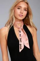 New Friends Colony | Je Ne Sais Quoi Mauve Silk Choker Necklace | Pink | 100% Silk | Lulus