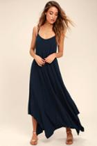 Others Follow Kiara Navy Blue Maxi Dress | Lulus