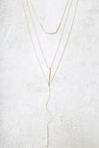 Lulus Fluid Movement Gold Layered Necklace