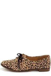 Rocket Dog Rocket Dog Larissa Natural Leopard Print Oxford Flats