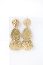 Exquisite Love Hammered Gold Earrings | Lulus